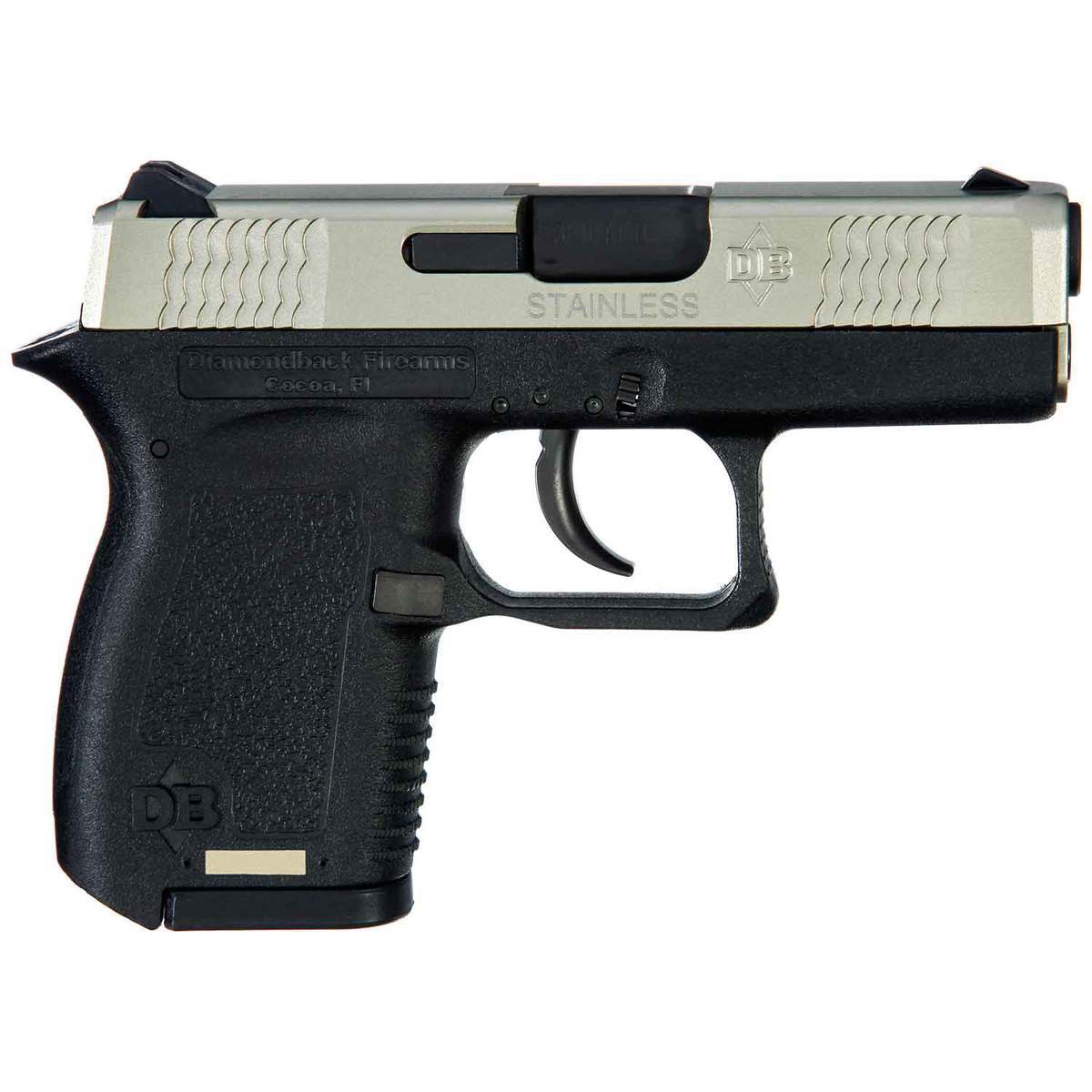Diamondback DB380 380 Auto (ACP) 2.8in Black & Stainless Pistol - 6+1 Rounds Diamondback DB380 380 Auto (ACP) 2.8in Black & Stainless Pistol - 6+1 Rounds