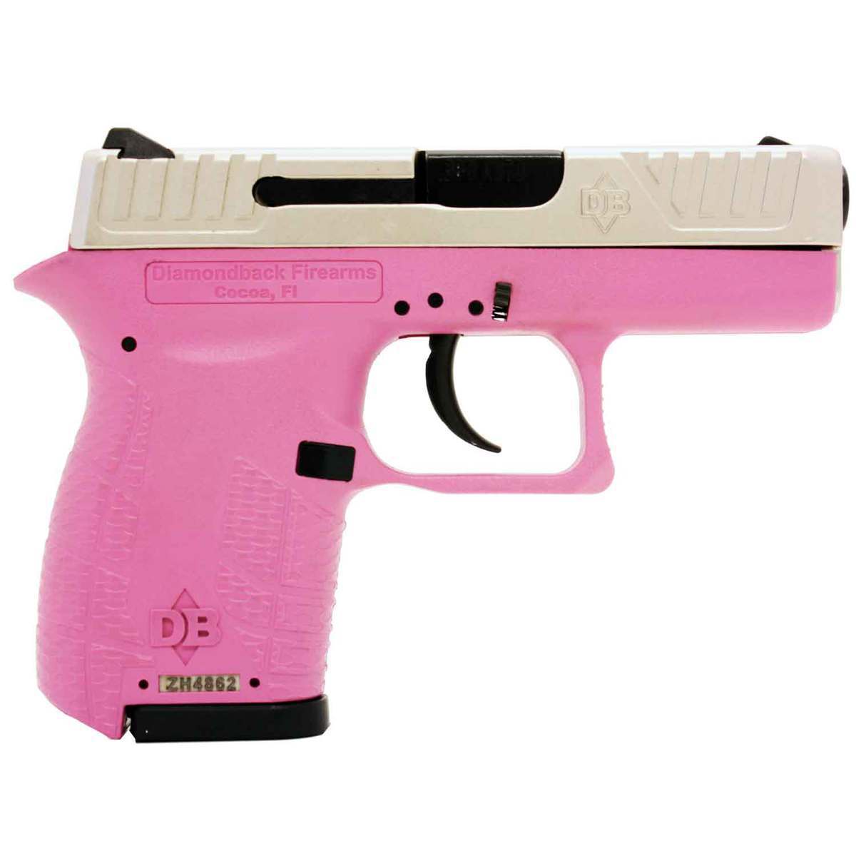 Diamondback DB9 9mm Luger 3in Silver/Pink Stainless Pistol - 6+1 Rounds Diamondback DB9 9mm Luger 3in Silver/Pink Stainless Pistol - 6+1 Rounds