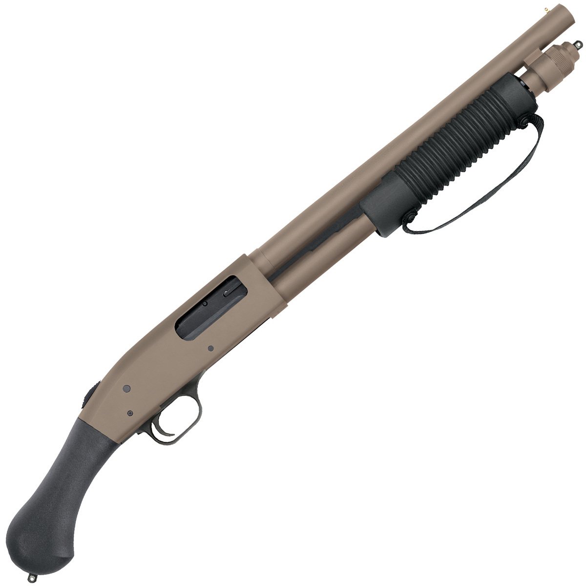 Mossberg 590 Shockwave 12 Gauge 3in FDE Cerakote Pump Firearm - 14.38in Mossberg 590 Shockwave 12 Gauge 3in FDE Cerakote Pump Firearm - 14.38in