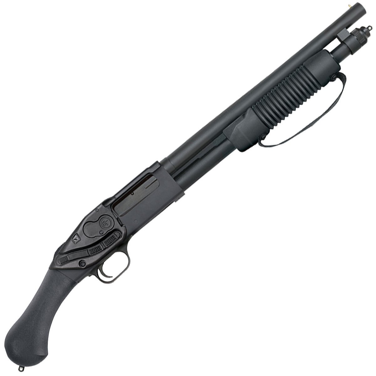 Mossberg 590 Shockwave Laser 20 Gauge 3in Saddle Black Pump Action Firearm - 14.38in Mossberg 590 Shockwave Laser 20 Gauge 3in Saddle Black Pump Action Firearm - 14.38in