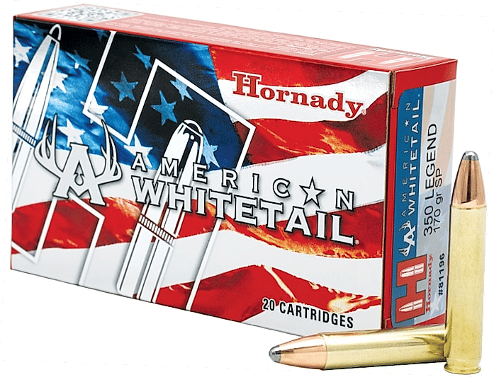 254795.png Hornady American Whitetail 350 Legend Ammo 170 Grain Horn...