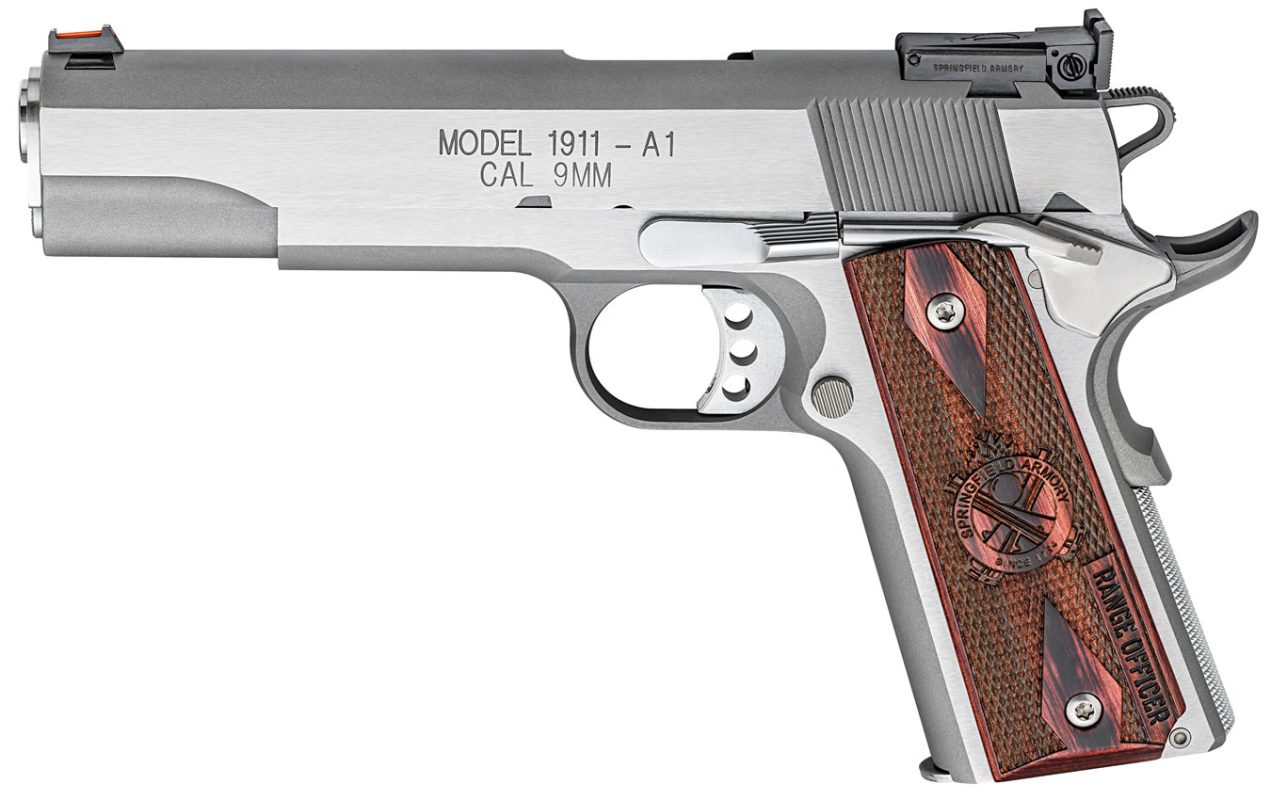 Springfield 1911-A1 Range Officer 9mm Stainless Essentials Package w/ Adjustable Rear Sight - Firearms - F1 Firearms