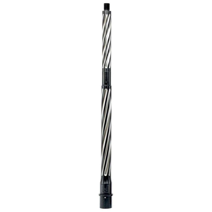 F1 Firearms Threaded 223 Wylde Spiral Fluted Rifle Barrel - 16in - Black Nitride