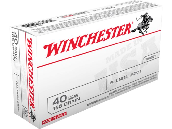 Winchester Ammunition USA White Box Ammo Brass .40 SW 200...