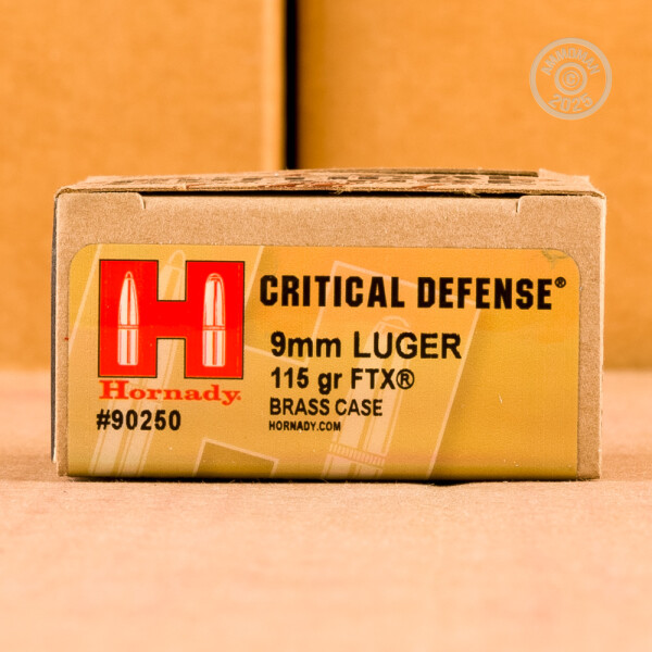 Hornady Critical Defense Brass 9mm 115 Grain 25-Rounds FT...