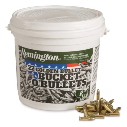 Remington Golden Bullet Brass .22 LR 36-Grain 1400-Rounds...