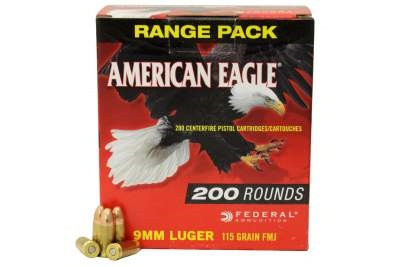 Federal American Eagle Brass 9mm 147 Grain 50-Rounds FMJ ...