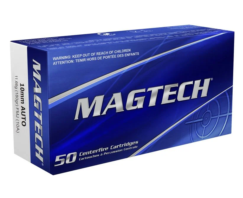 Magtech Range/Training Brass 10mm 180-Grain 50-Rounds FMJ…